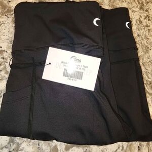 ZYIA Womens Midnight Black Leggings
